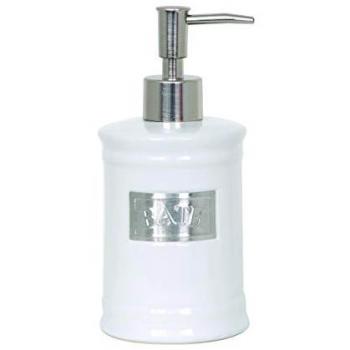Dispensador de Jabón y Loción Adelaide Cerámica Blanca para Baño Moderno