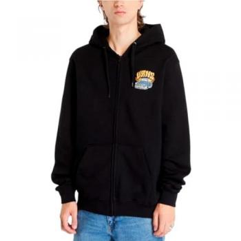 Vans Hot Rod Black Zip Hoodie Unisex S with Custom Logo