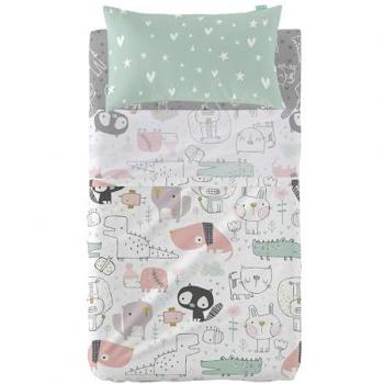 Juego de Sábanas para Maxicuna 120x180 cm, 2 Piezas, 100% Algodón, Calidad 150 TC, Multicolor, Fabricado en España
