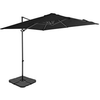 vidaXL Sombrilla de Jardín con Base Portátil Parasol Terraza Artículos de Exterior Casa Hogar Patio Porche Verano Paraguas para Sol Gris Antracita