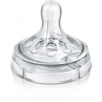 Philips AVENT - Tetina natural con apertura para alimentos densos como cereales o sopas