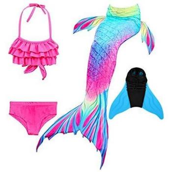 shepretty Traje de Baño de La Cola Sirena de Las Muchachas Bikini Set,Ldh52,150