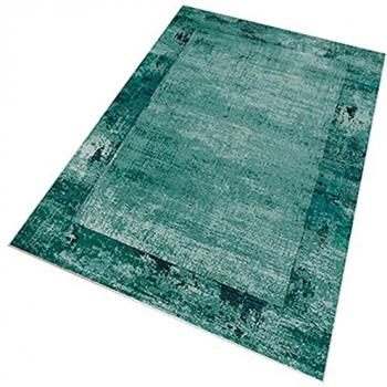 Alfombra de poliéster estampada 140 x 220 cm modelo WH1018 aguamarina - Diseño único y multicolor