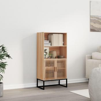 Aparador alto de madera multicapa 60x35x125 cm en color marrón