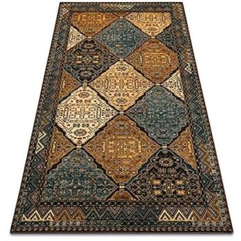 Alfombra de Lana Polaca Astoria Oriental Étnica Coñac Beige 235x350 cm