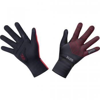 GORE WEAR C3 Stretch Guantes GORE-TEX INFINIUM, 6, Negro/Rojo