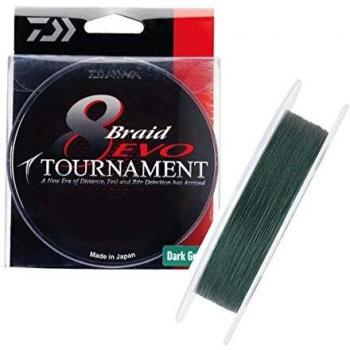 Daiwa - Tournament 8 Braid EVO 135, Color Verde, Talla 0.160 mm