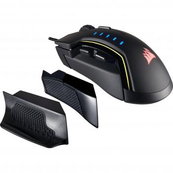 Corsair - Ratón Gaming Óptico Glaive RGB, USB, 16000 DPI, Negro