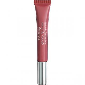 Isadora Glossy Lip Treat 64 Raisin - Lipgloss hidratante, acabado brillante, color raisin, fórmula ligera y no pegajosa, aplicador de esponja