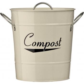 Premier Housewares - Cubo para compost, color crema