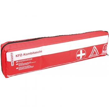 Cartrend 50212 Bolsa combo para coche Austria, Kit de primeros auxilios y triángulo de emergencia