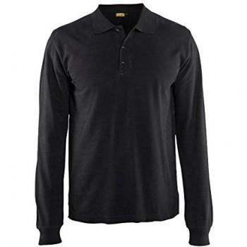Blaklader Long Sleeve Black Polo Shirt XS