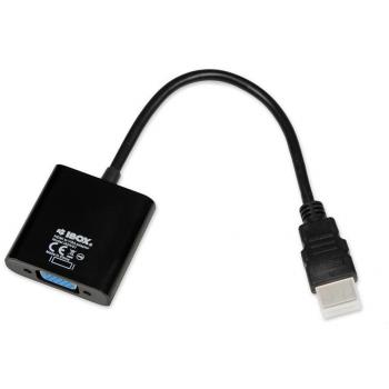 Adaptador de cable de vídeo HDMI a VGA (D-Sub) Negro