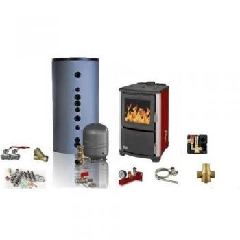 Agua líder automático madera y carbón chimenea horno TEBA '14 17 20 kW - Juego completo