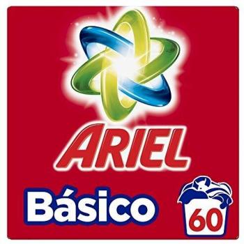 Ariel Detergente en Polvo para Lavadora, Básico, 60 Lavados