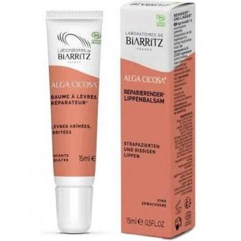 Laboratoires de Biarritz CicaRepa Organic Lip Balm with Alga Cicosa - 15ml, Repairs, Soothes and Protects