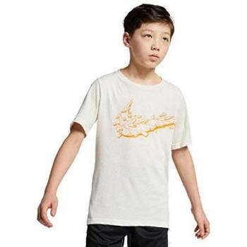 NIKE B Nk Brthe Top SS Hyper Dry 19 Camiseta, Niños, Light Cream/Orange Peel, L