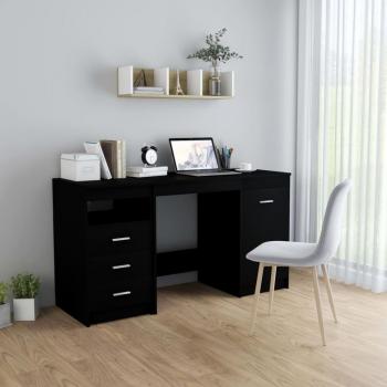 Escritorio de Aglomerado Negro 140x50x76 cm