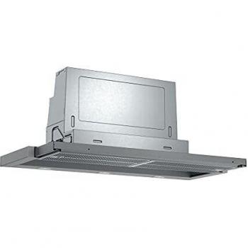 Campana Extractora Telescópica Bosch DFR097A52, 90 cm, Eficiencia Energética A, Motor EcoSilence, Iluminación LED, Color Plata Metálico