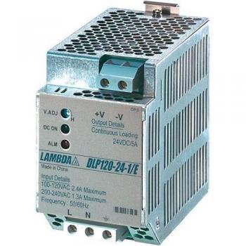 Fuente de alimentación de carril DIN TDK-Lambda DLP120-24-1/E, 24 V/DC, 5 A, 120 W, 1 salida