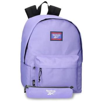 Mochila Reebok Brooklyn Colors 21L lila, dimensiones 31,5x45x15 cms, material poliéster, incluye estuche