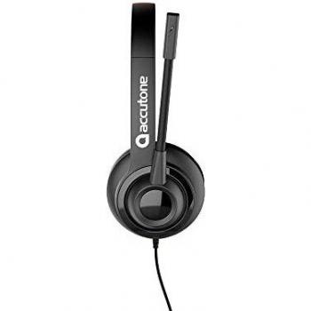 Accutone Auricular UM-210UC MONOAURAL USB con Controlador Y CANCELACION Ruido Ambiental Cable 1,5 MT