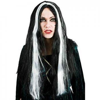 Peluca de Bruja blanca y negra