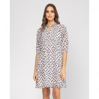 Vestido corto con frente plisado Niza