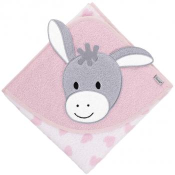 Sterntaler Toalla de baño con capucha Chica Emmi, Edad: a partir de 0 meses, 80 x 80 cm, Rosa