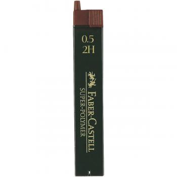 Estuche de 12 Minas Faber-Castell 0,5mm 2H