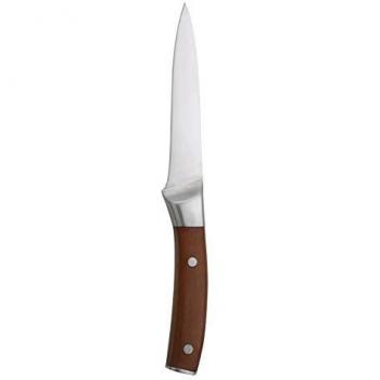 Cuchillo Multiusos 12,5 cm Acero Inoxidable Bergner Wolfsburgo con Mango de Madera de Haya Apto para Lavavajillas