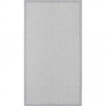 Alfombra Moderna de Exterior SURYA 80 x 150 cm Gris y Marfil