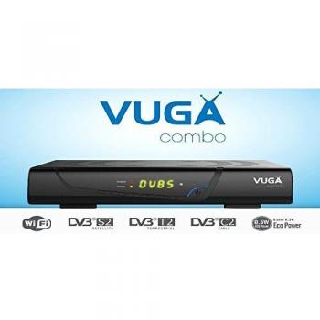 Vuga H265 - Receptor TV satélite HD Combo con WiFi