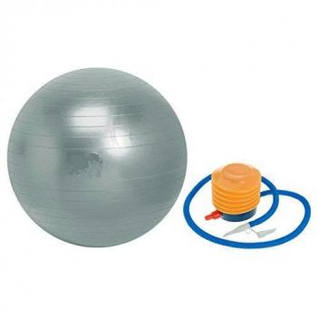 Swiss Ball Bola de Ejercicio libre Bomba y guía de instrucciones, Plata, 75 cm, antirreventón