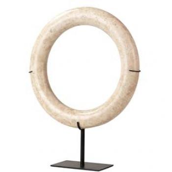 Figura Decorativa Círculo Blanco 36x10x46 cm