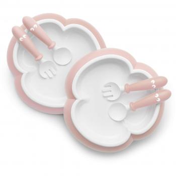 Plate with spoon and fork 2 sets