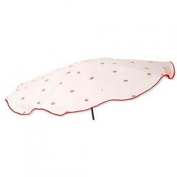 Babyline Piqué - Sombrilla, unisex, color blanco y rojo