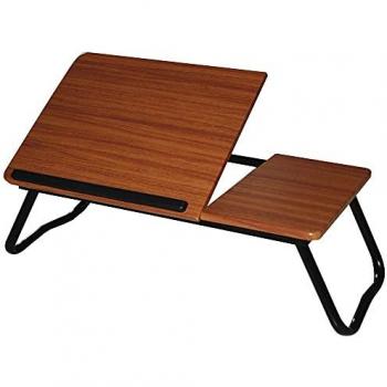 Mesa Auxiliar Multiusos Baja Color Nogal Doble Tablero