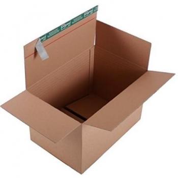 progressBOX K20,07-3 Premium Transport Box / 2 Corrugation/with Self-Closing and perforations DIN A3 + 460 x 310 x 300-210 MM, Pack of 10, Brown