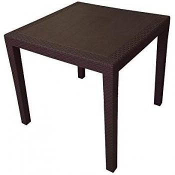 Mesa de Jardín King Cuadrada de Resina Moka 80x80cm para 4 Personas