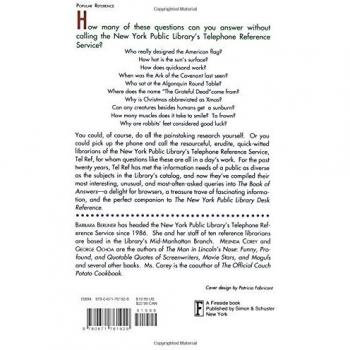 Barbara Berliner's Book of Answers: Unique Insights from the New York Public Library Reference Service