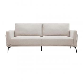 Sofá moderno 3 plazas de tejido efecto aterciopelado texturizado beige mosco