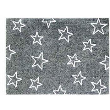 Happy Decor Kids -Alfombra Lavable Stars 100% Algodón Natural -Gris Claro- 160x120 cm