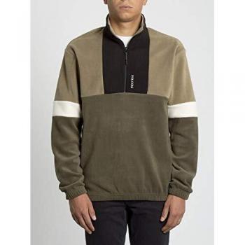 Volcom Trekker Sherpa Crew Sudadera, Hombre, Dark Olive, M