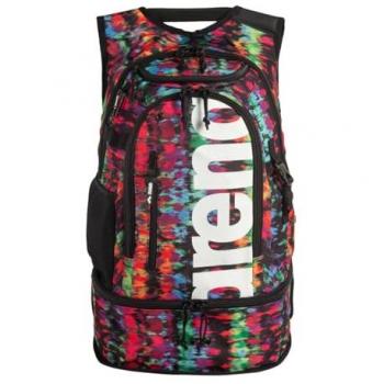 Mochila deportiva Arena Fastpack 3.0 Allover 40l Multicolor, unisex para adultos, ideal para natación, entrenamiento y gimnasio, con diseño teñido anudado