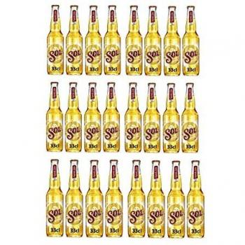 Sol Cerveza Lager Mexicana Botella Pack Botella, 24 x 33cl