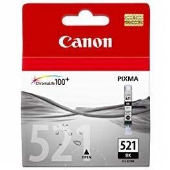 Canon CLI-521 BK Cartucho de tinta original Negro para Impresora de Inyeccion de tinta Pixma MX860-MX870-MP540-MP540x-MP550-MP560-MP620-MP620B-MP630-MP640-MP980-MP990-iP3600-iP4600-iP4600x-iP4700