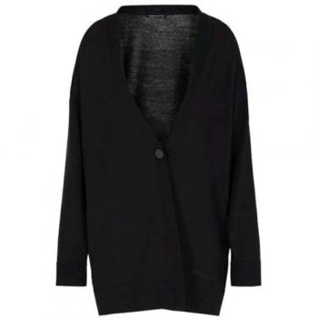 Armani Exchange Women's Black Shawl Collar Cardigan Sweater M