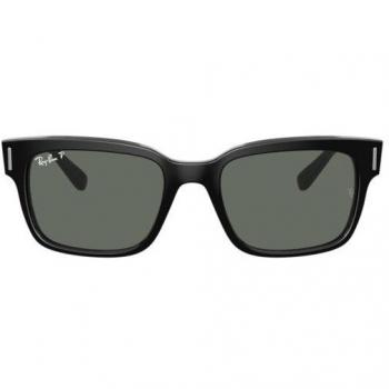 Ray-Ban Jeffrey RB2190 901/58 Polarized Sunglasses in Black with G-15 Green Lenses