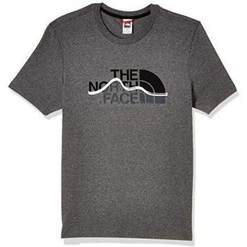 The North Face S/S Mount Line tee Camiseta, Hombre, TNF Medium Grey Heather, S